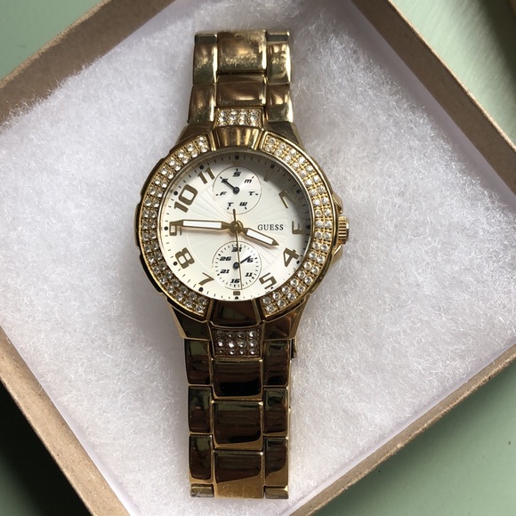 Guess Women Gold Band Watch - Picture 3 of 8